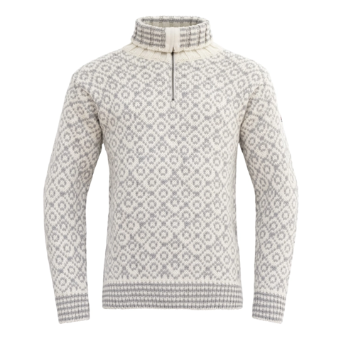 Bilde av Devold Svalbard wool zip neck offwhite/grey