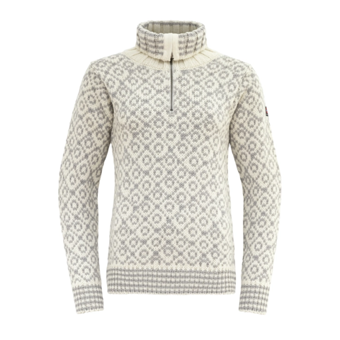 Bilde av Devold Svalbard wool zip neck offwhite/grey