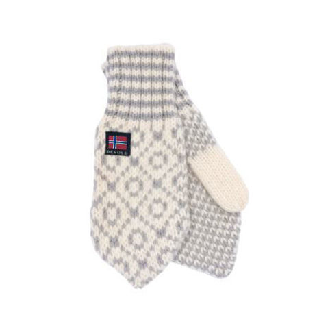 Bilde av Devold svalbard wool ullvott (mitten) Offwhite/grey