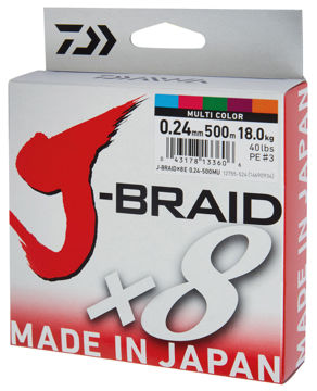 Vis detaljer for Daiwa J-braid X8 500m multi color Bilde av Daiwa J-braid X8 500m multi color