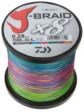 Vis detaljer for Daiwa J-braid X8 1500m multi color Bilde av Daiwa J-braid X8 1500m multi color