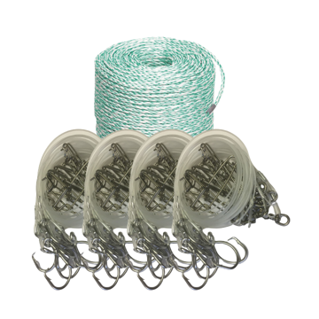 Vis detaljer for KVEITELINE 5MM 40 KROKER MED LINEKLIPS Bilde av KVEITELINE 5MM 40 KROKER MED LINEKLIPS