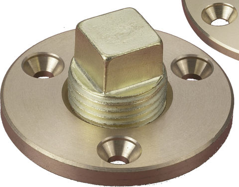 Bilde av Lenseplugg messing med firkanthode