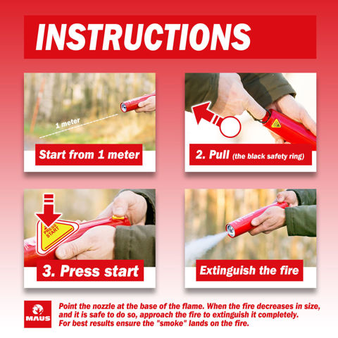 Bilde av MAUS Xtin Klein slukkehjelpemiddel
