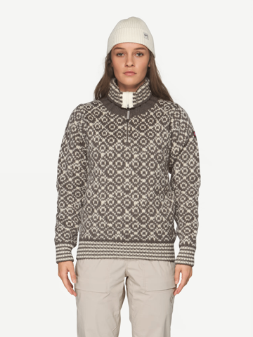 Bilde av Devold Svalbard Wool zip neck falcon/offwhite