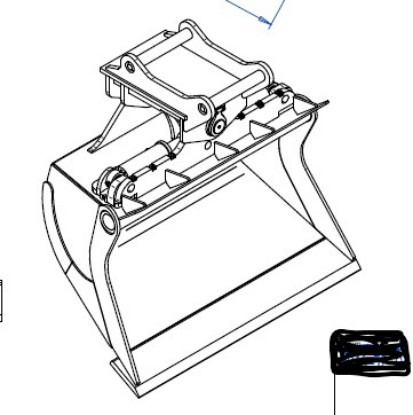 Bilde av SMP Pusseskuff hydraulisk / Liggende sylinder SL 1000, 1320 Kg, 1000L, 1000L, 1800 mm