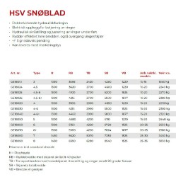 Bilde av Gjerstad HSV Snøblad Vektklasse 10-15 Totalbredde 4280mm, 1422 kg, 4280 mm